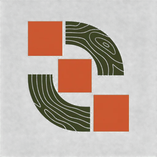 Cibolo Bend Interiors abstract tile-and-grain mark